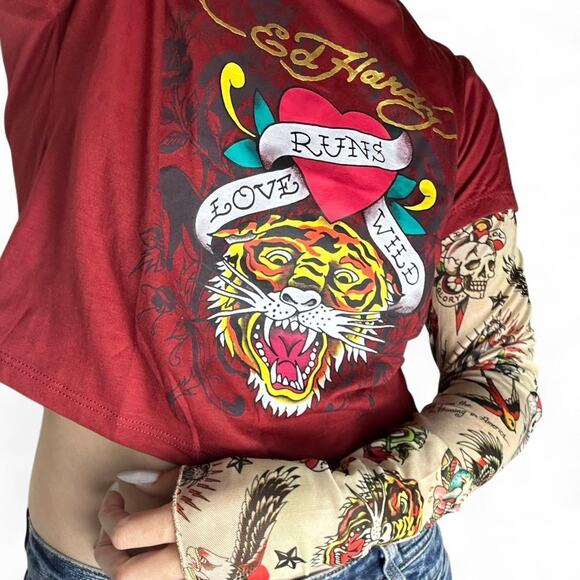 Ed hardy red graphic tattoo - Picture 1 of 3